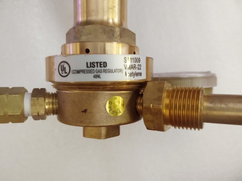 Regulador De Acetileno Industrial Medium Flametech Vmar-22 (Usado)
