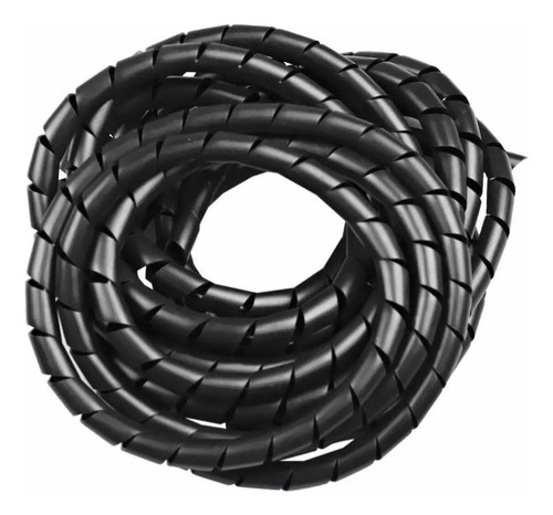 Organizador De Fios Cabos Espiral 1 Polegada Preto 35 Mts