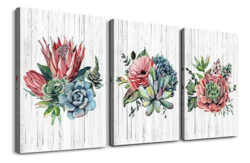 Cactus Flowers Modern Canvas Art De Pared Decoraciones
