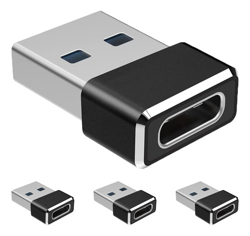 Paquete De 4 Adaptador Usb C Hembra A Usb Macho, Adaptador U