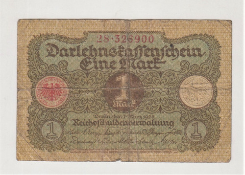 Billete Alemania 1 Mark 1920 (c85)
