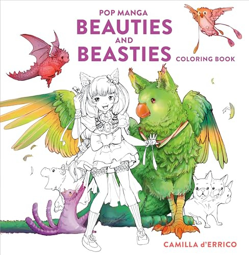 Libro Pop Manga Beauties And Beasties Coloring Book De D'err