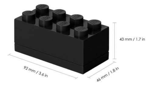 Lego Bloque Apilable Contenedor Mini Box 8 Cantidad De Piezas 8