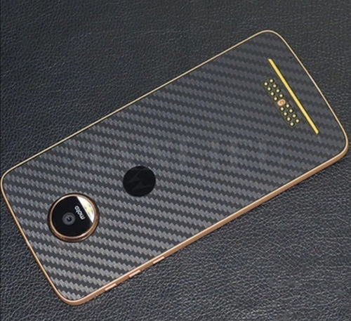 Protector Tapa Trasera Skin Fibra De Carbono 3d Moto G6