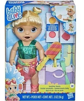 Muñeca Baby Alive P/ Niñas Come, Hace Popo Y Se Baña Hasbro.