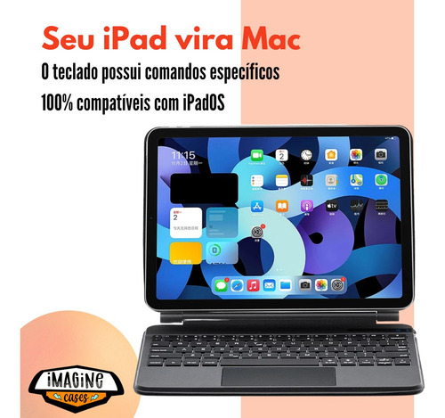 Case Keyboard Slim Encaixe Magnético Para iPad Pro M4 13