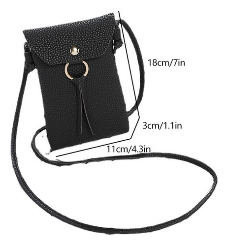 Bolso Porta Celular Cartera Billetera Cuero Pu Manos Libres 