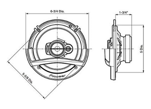 Pioneer Ts-a1676r De 6-1 / 2 3-way Speaker, Juego De 1