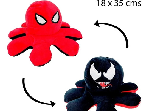 Pulpo Reversible Spiderman / Venom Pulpito Peluche Oferta | Meses sin  intereses