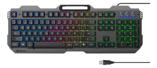 Teclado Gamer Usb Semi/mecánico Steren Rgb Com-6495