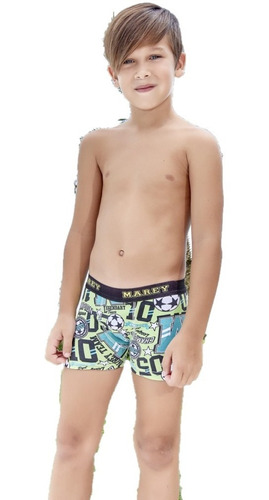 Boxer Niño Estampado Pack X3 Marey De Algodón Y Lycra 