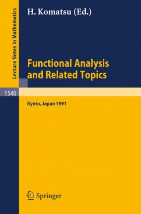 Libro Functional Analysis And Related Topics, 1991 : Proc...