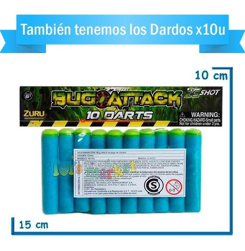 Imagen 6 de 8 de Max Attack Escopeta Rifle Pistola Lanza Dardos Sniper X-shot