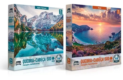 Kit C/ 2 Quebra-cabeça - Paisagens Deslumbrantes 500pcs