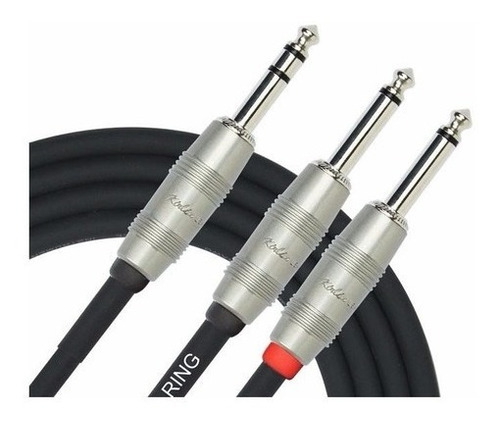 Imagen 2 de 2 de Cable Kirlin Y-336pr2m/bk 1/4 Stereo A 2 Plug 1/4 Mono