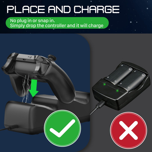 Cargador Dual Para Control Xbox One Fosmon Con Indicador