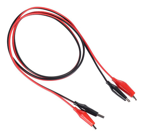 Cable Electrónica Rojo Negro Prueba Arduino Caimán 1 Metro