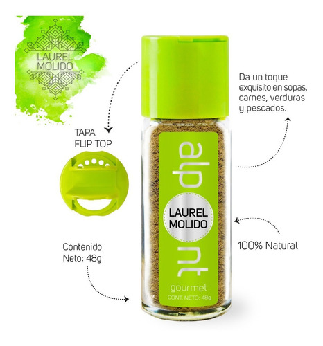 Laurel Molido Especias Alpont Gourmet 20g