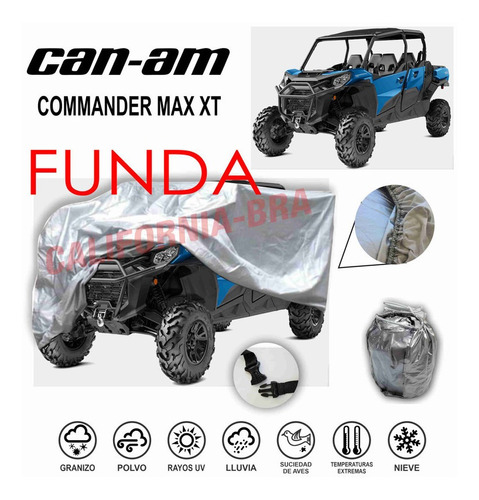 Funda Cubierta Lona Moto Cubre Can-am Commander Max Xt