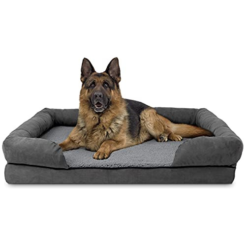 The Dog's Bed - Cama Ortopédica Para Perros Xl De Felpa Gris