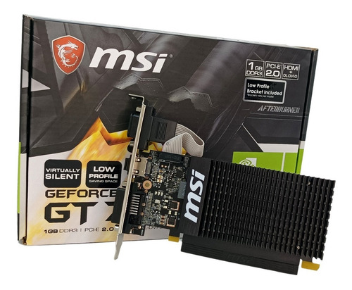 Imagen 1 de 9 de Placa De Video Nvidia Msi Geforce Gt 710 1gb Ddr3
