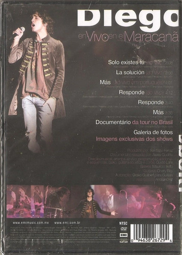 Dvd Diego - En Vivo En El Maracana (ex Rebelde) Orig. Novo