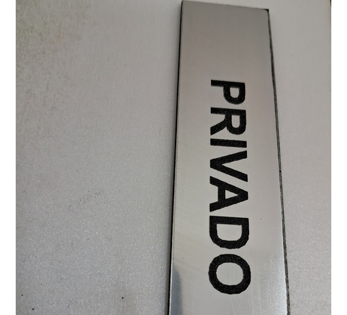 Placa Metalex Grabado Laser Acero Cepillado