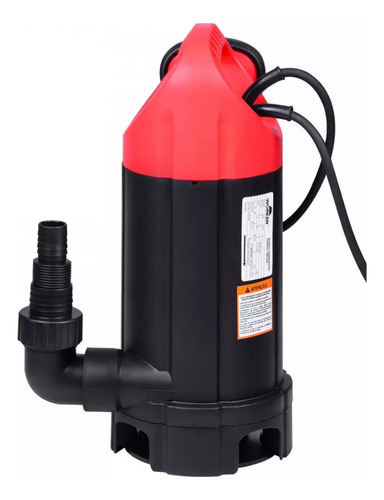 Bomba Submersível Água Suja Ou Limpa 1hp - 750w Potente Cor Preta 127v