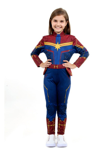 Fantasia Capitã Marvel Infantil Luxo - Captain Marvel