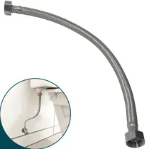 Comprar Engate Flexível Mangueira 40cm Inox 304 Femea Femea Ligação Agua Quente Fria Rabicho Trançado Dona Dcor