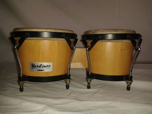 Bongos Headliner Percussion Con Un Sólo Cuero 100ram 