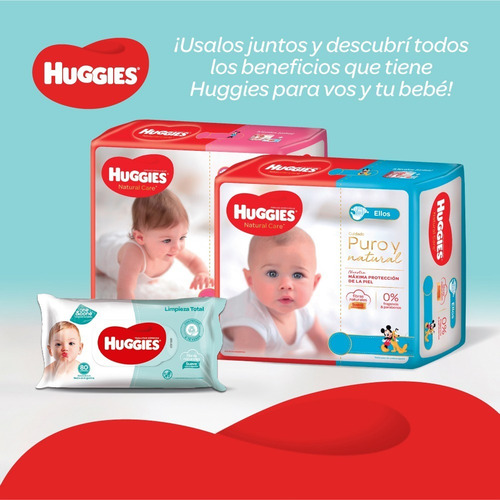 Toallas Humedas Huggies Limpieza Total One&done X80 Unidades