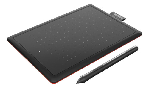 Imagen 2 de 5 de Tableta gráfica Wacom One by Wacom CTL-472 negra y roja