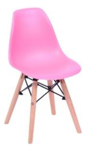 Silla de comedor BoxBit Eames, estructura color rosado, 1 unidad