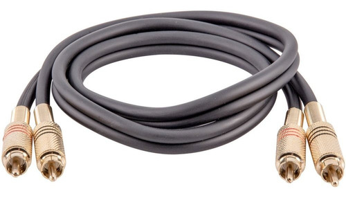 Cable De Conexion Audio 2 Rca M/m | Saprca3 | Negro/ 0,9m