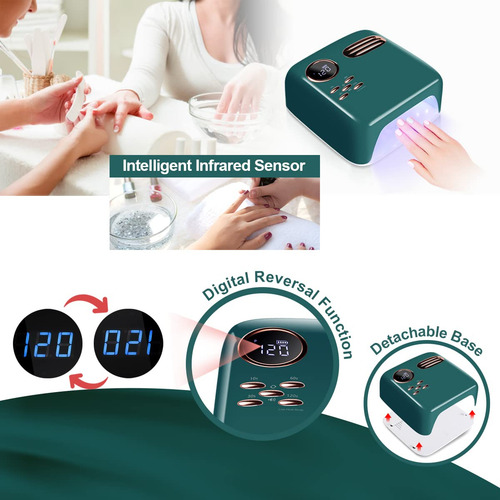 Lámpara De Uñas Led Inalámbrica, Secadora De Uñas Bet, Luz D