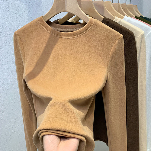 Suéter Tipo Camisa De Doble Cara, Básico, Cuello Redondo, Ce