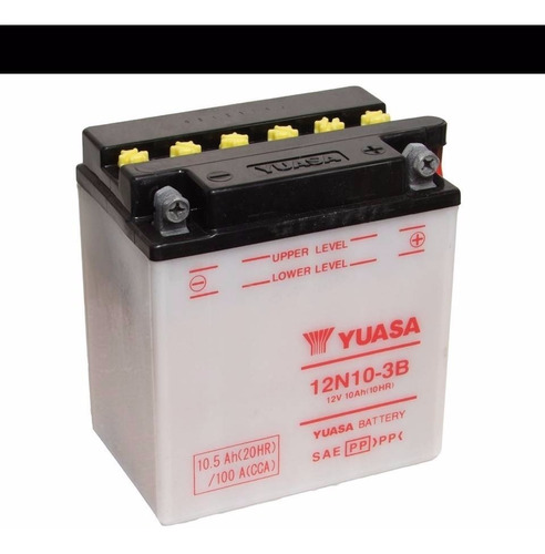 Bateria Yuasa 12n10-3b Motos Cuatriciclo. Incluye El Fluido!
