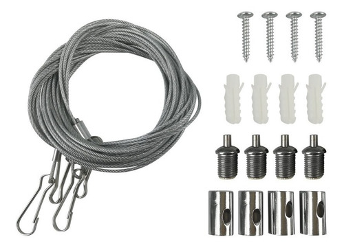 Imagen 3 de 8 de Kit De Suspension Para Panel Led, Plafones 120x30,60x60, Etc