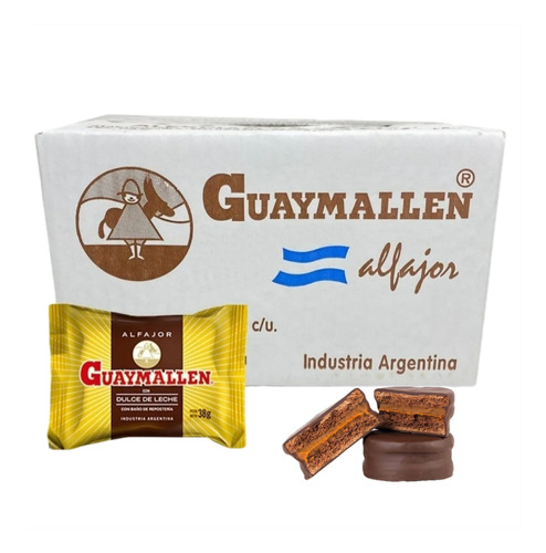Alfajor Guaymallen Chocolate 40u X 38g - Cotillón Waf