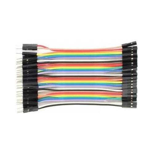 40 Cables Dupont Jumper 10cm 2.54 Mm Macho A Hembra