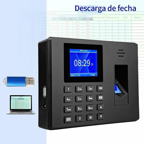 Reloj Checador Huella Biométrico Digital Memoria Internet