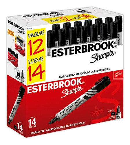 Marcador Esterbrook Permanente 2 Paquetes C/12 + 2 Pzsgratis