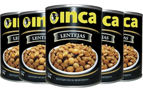 Inca Lentejas Sin Tacc Secas Remojadas Lata 5u X 350gr