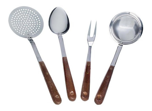 Kit De Utensilios Para Cocina Tramontina 4 Pcs Acero Inoxi