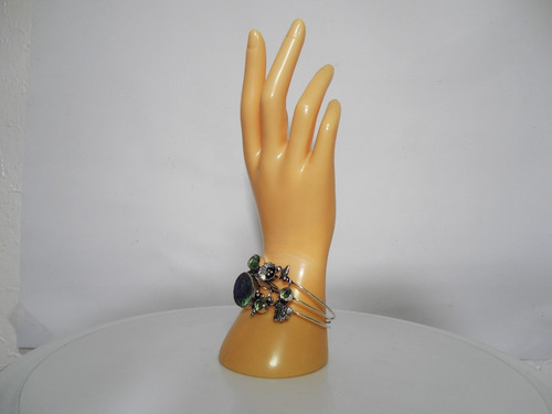 Pulsera Ajustable Con Concha De Abulón, Bañada En Plata 925