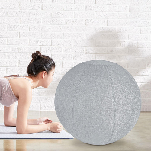 Pilates Ball Cover Portable Balance Ball Cover Gris 75 Cm