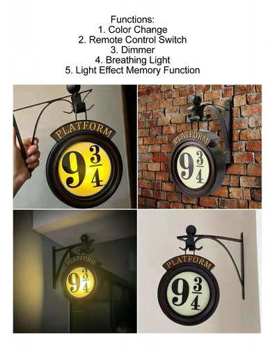 Luz Nocturna De Pared De 9 3/4 Iluminación Ambiental 3d