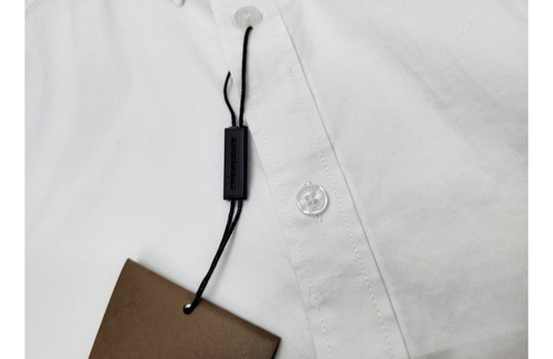 Camisa Burberry Blanca Lisa Con Los Puños A Cuadros