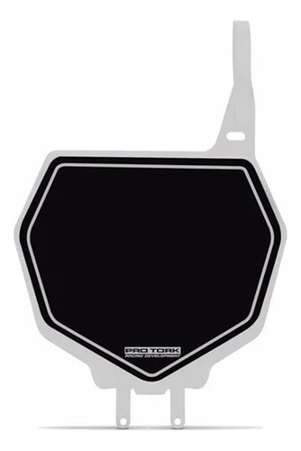 Placa Porta Numeros Motocross-enduro Pro Tork Blanco-negro Ambos Lados
